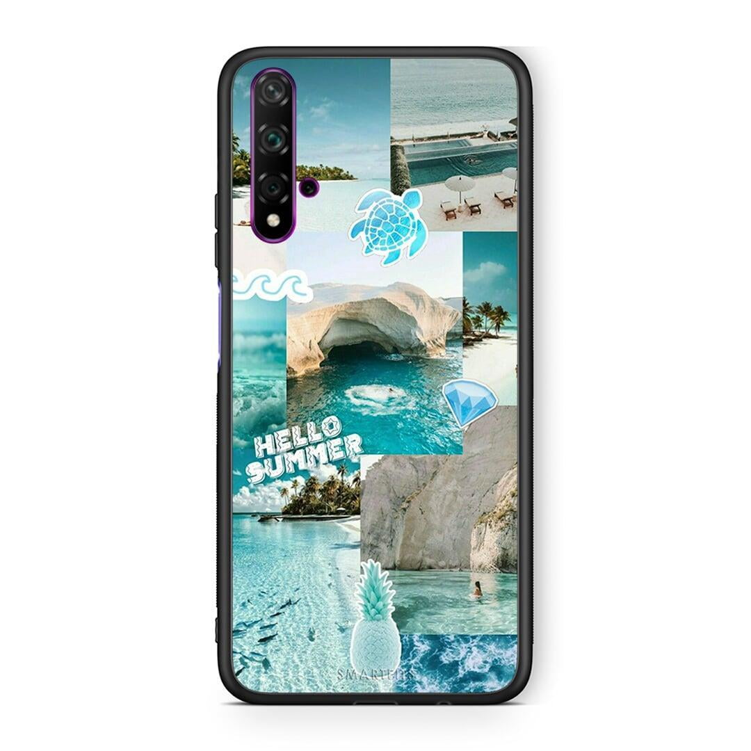 Huawei Nova 5T Aesthetic Summer Θήκη από τη Smartfits με σχέδιο στο πίσω μέρος και μαύρο περίβλημα | Smartphone case with colorful back and black bezels by Smartfits