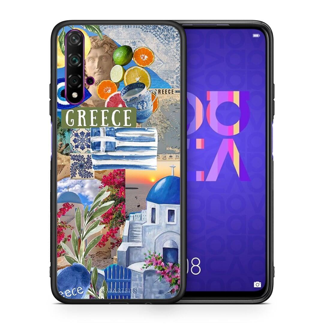Θήκη Huawei Nova 5T / Honor 20 All Greek από τη Smartfits με σχέδιο στο πίσω μέρος και μαύρο περίβλημα | Huawei Nova 5T / Honor 20 All Greek case with colorful back and black bezels