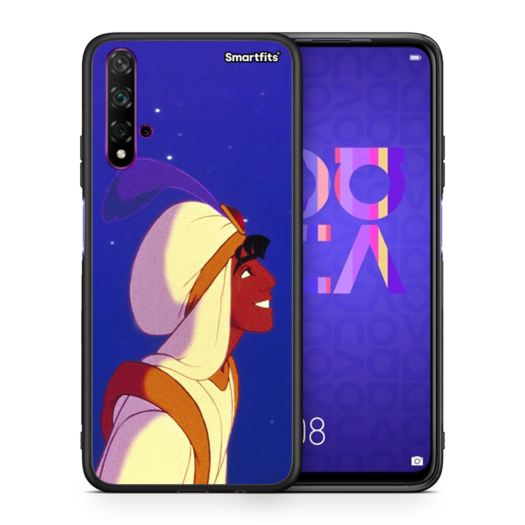 Θήκη Huawei Nova 5T/Honor 20 Alladin And Jasmine Love 1 από τη Smartfits με σχέδιο στο πίσω μέρος και μαύρο περίβλημα | Huawei Nova 5T/Honor 20 Alladin And Jasmine Love 1 case with colorful back and black bezels