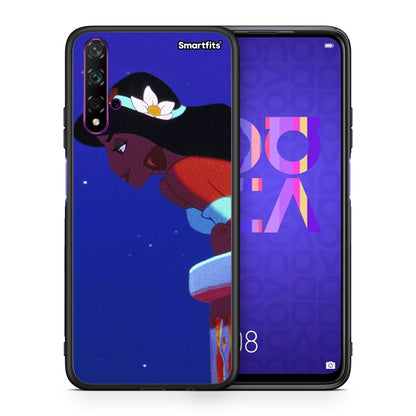 Θήκη Huawei Nova 5T/Honor 20 Alladin And Jasmine Love 2 από τη Smartfits με σχέδιο στο πίσω μέρος και μαύρο περίβλημα | Huawei Nova 5T/Honor 20 Alladin And Jasmine Love 2 case with colorful back and black bezels