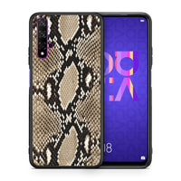 Thumbnail for Θήκη Huawei Nova 5T/Honor 20 Fashion Snake Animal από τη Smartfits με σχέδιο στο πίσω μέρος και μαύρο περίβλημα | Huawei Nova 5T/Honor 20 Fashion Snake Animal case with colorful back and black bezels