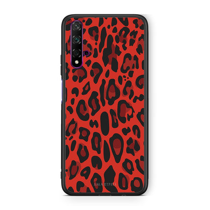 4 - Huawei Nova 5T Red Leopard Animal case, cover, bumper