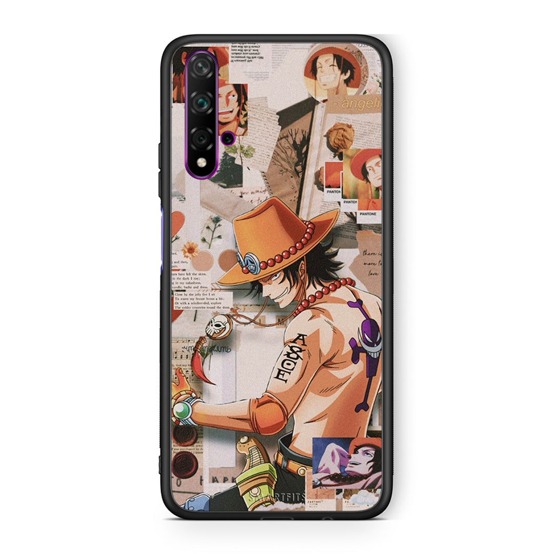 Huawei Nova 5T Anime Collage θήκη από τη Smartfits με σχέδιο στο πίσω μέρος και μαύρο περίβλημα | Smartphone case with colorful back and black bezels by Smartfits