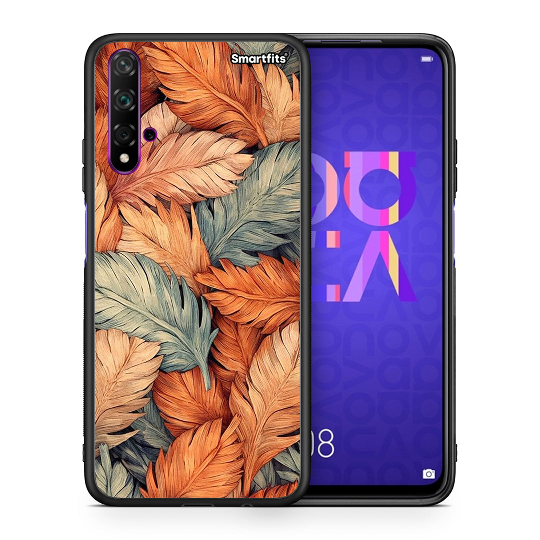 Θήκη Huawei Nova 5T / Honor 20 Autumn Leaves από τη Smartfits με σχέδιο στο πίσω μέρος και μαύρο περίβλημα | Huawei Nova 5T / Honor 20 Autumn Leaves case with colorful back and black bezels