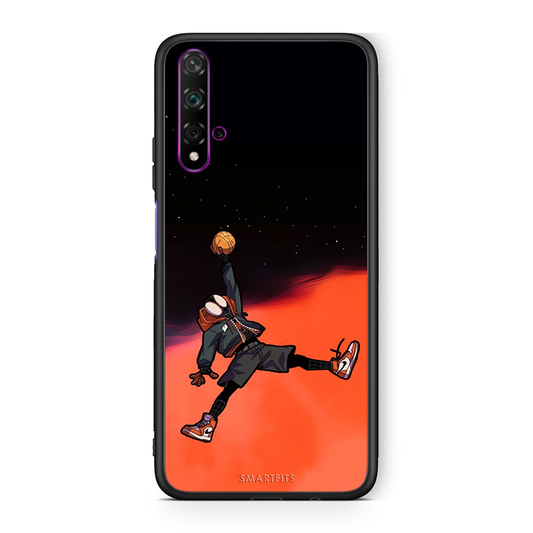 Huawei Nova 5T Basketball Hero θήκη από τη Smartfits με σχέδιο στο πίσω μέρος και μαύρο περίβλημα | Smartphone case with colorful back and black bezels by Smartfits