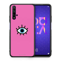 Thumbnail for Θήκη Huawei Nova 5T/Honor 20 Blue Eye Pink από τη Smartfits με σχέδιο στο πίσω μέρος και μαύρο περίβλημα | Huawei Nova 5T/Honor 20 Blue Eye Pink case with colorful back and black bezels