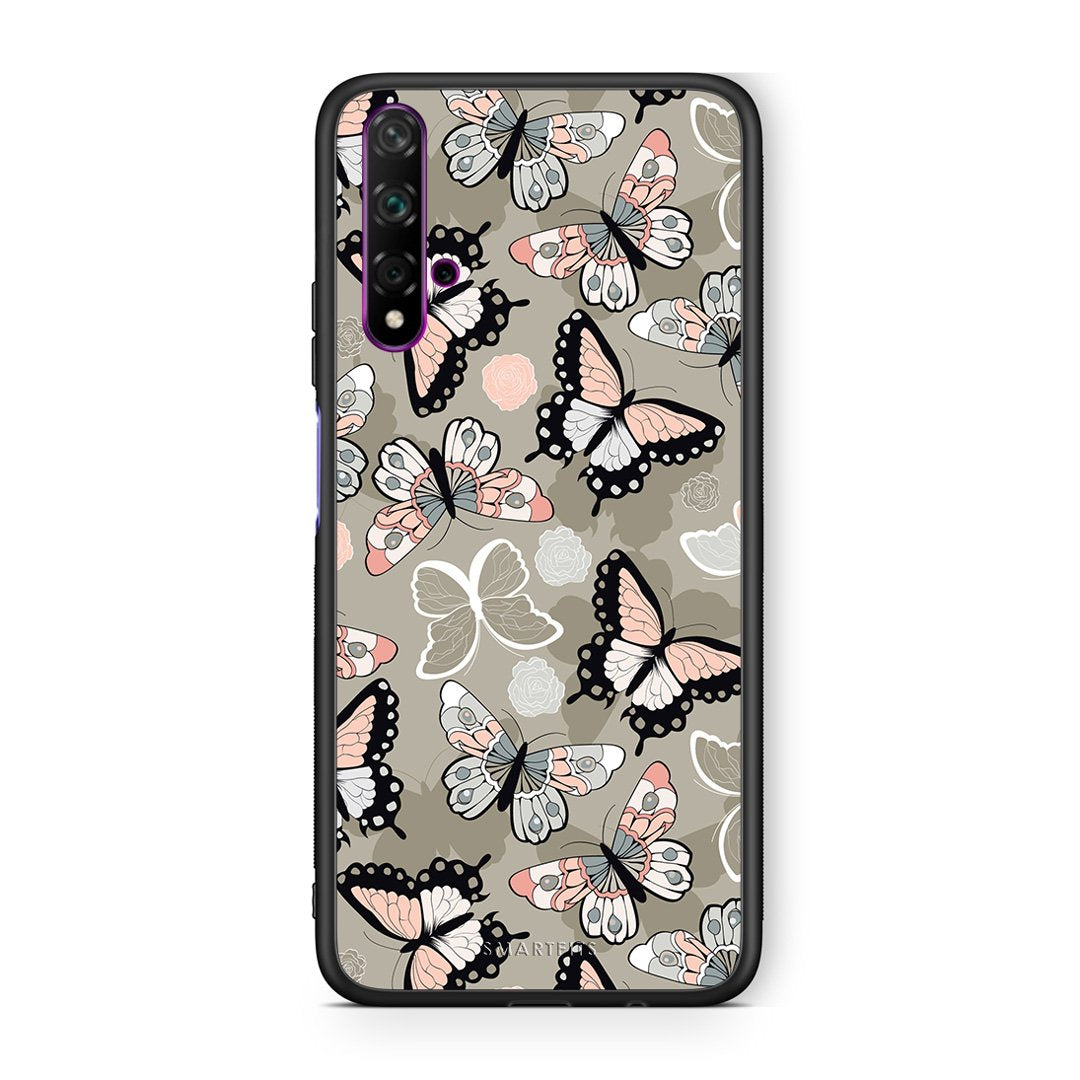 135 - Huawei Nova 5T  Butterflies Boho case, cover, bumper