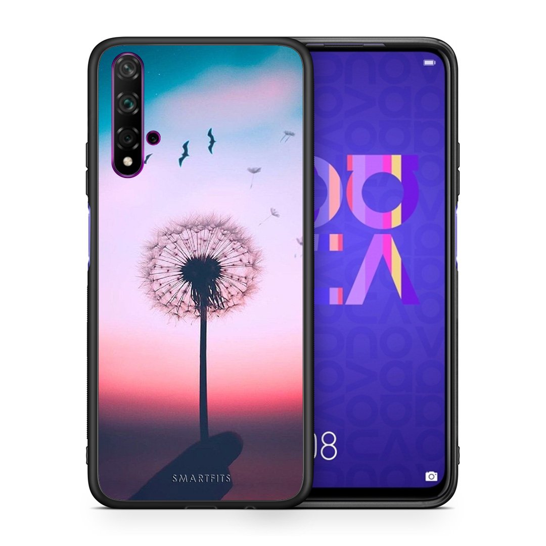 Θήκη Huawei Nova 5T/Honor 20 Wish Boho από τη Smartfits με σχέδιο στο πίσω μέρος και μαύρο περίβλημα | Huawei Nova 5T/Honor 20 Wish Boho case with colorful back and black bezels