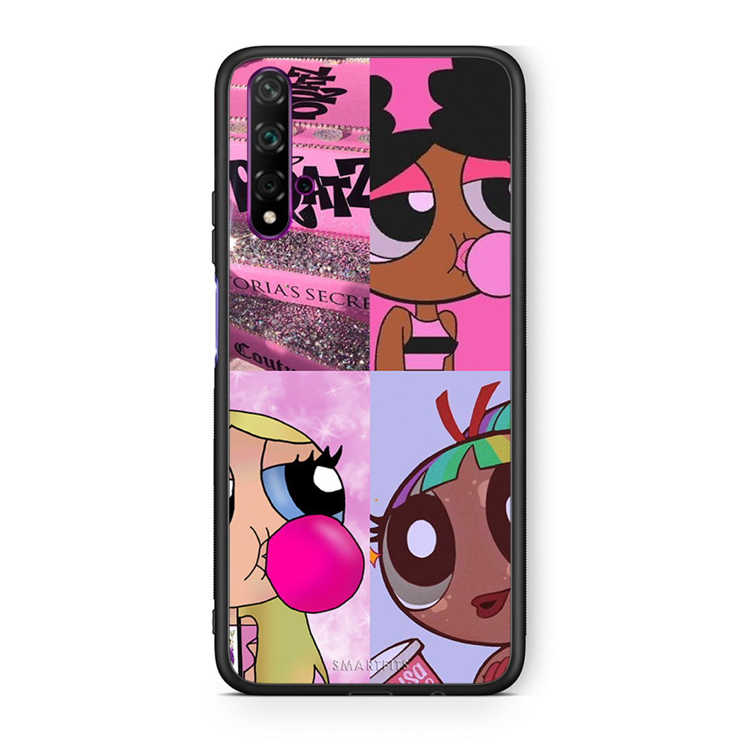 Huawei Nova 5T Bubble Girls Θήκη Αγίου Βαλεντίνου από τη Smartfits με σχέδιο στο πίσω μέρος και μαύρο περίβλημα | Smartphone case with colorful back and black bezels by Smartfits