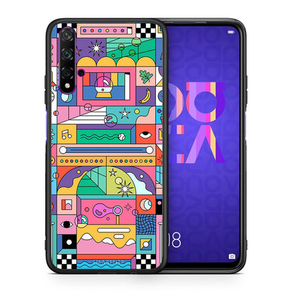 Θήκη Huawei Nova 5T/Honor 20 Bubbles Soap από τη Smartfits με σχέδιο στο πίσω μέρος και μαύρο περίβλημα | Huawei Nova 5T/Honor 20 Bubbles Soap case with colorful back and black bezels