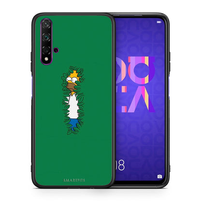 Θήκη Αγίου Βαλεντίνου Huawei Nova 5T / Honor 20 Bush Man από τη Smartfits με σχέδιο στο πίσω μέρος και μαύρο περίβλημα | Huawei Nova 5T / Honor 20 Bush Man case with colorful back and black bezels