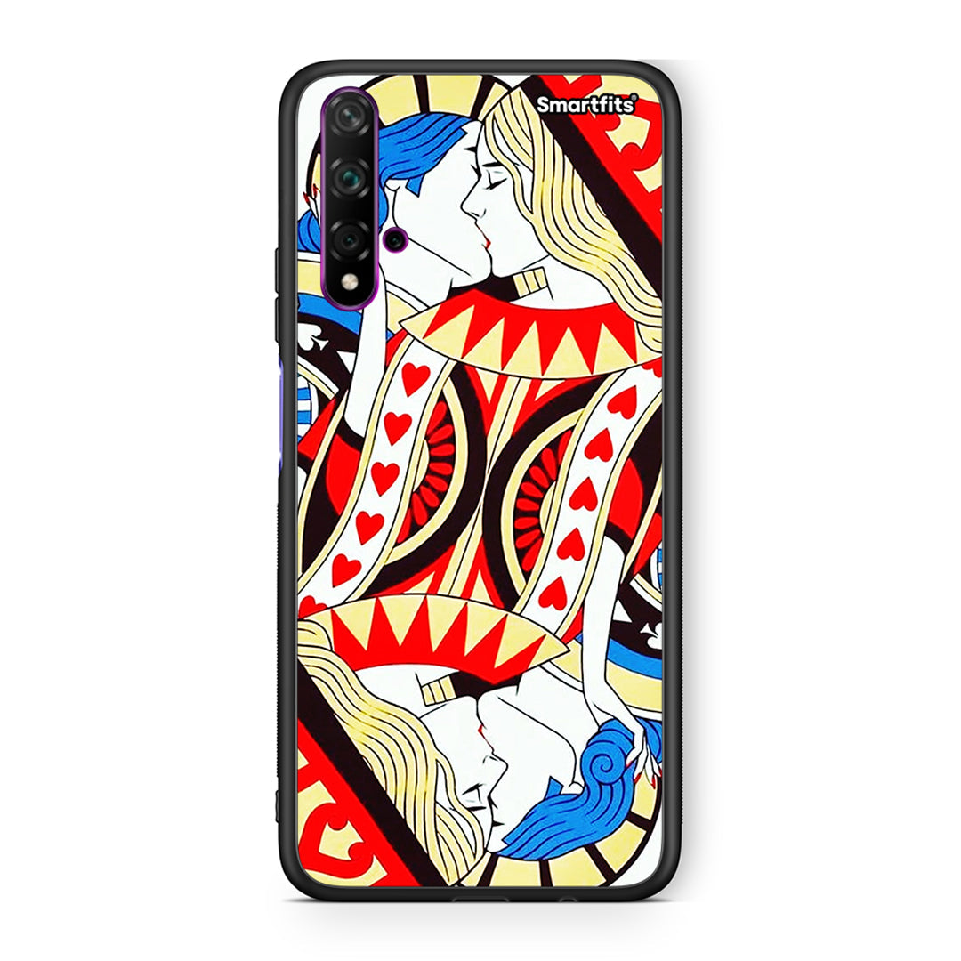 Huawei Nova 5T Card Love θήκη από τη Smartfits με σχέδιο στο πίσω μέρος και μαύρο περίβλημα | Smartphone case with colorful back and black bezels by Smartfits