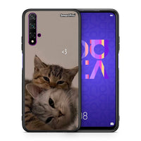Thumbnail for Θήκη Huawei Nova 5T / Honor 20 Cats In Love από τη Smartfits με σχέδιο στο πίσω μέρος και μαύρο περίβλημα | Huawei Nova 5T / Honor 20 Cats In Love case with colorful back and black bezels