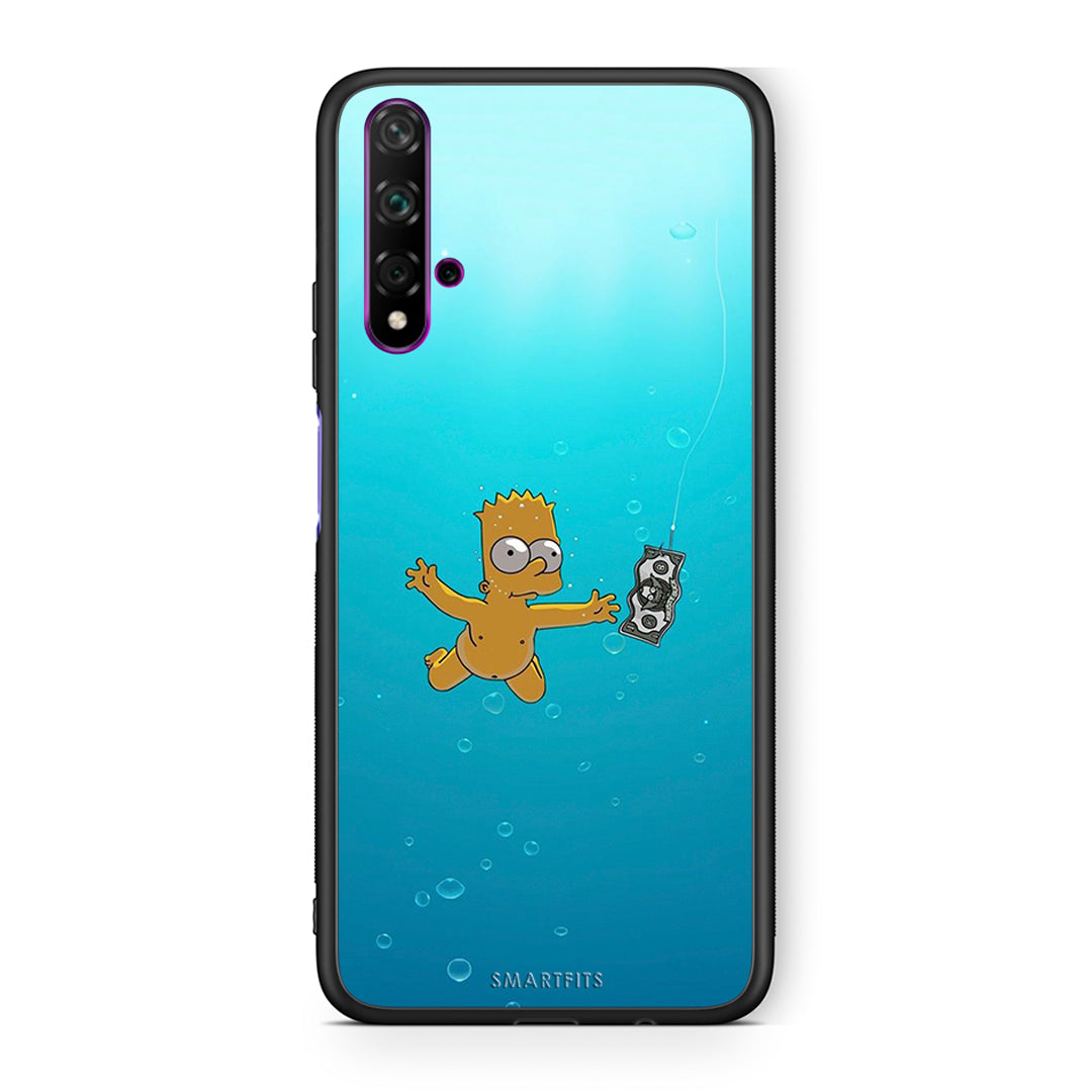 Huawei Nova 5T Chasing Money θήκη από τη Smartfits με σχέδιο στο πίσω μέρος και μαύρο περίβλημα | Smartphone case with colorful back and black bezels by Smartfits