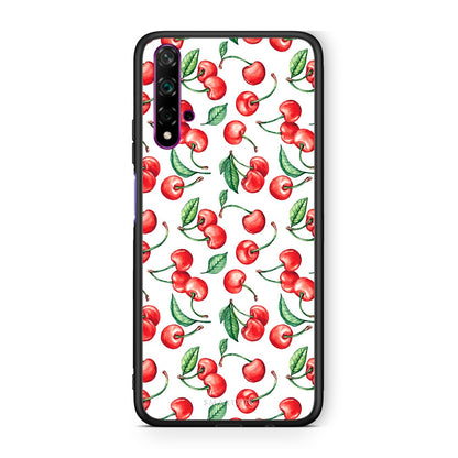 Huawei Nova 5T Cherry Summer θήκη από τη Smartfits με σχέδιο στο πίσω μέρος και μαύρο περίβλημα | Smartphone case with colorful back and black bezels by Smartfits