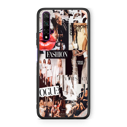 Huawei Nova 5T Collage Fashion Θήκη Αγίου Βαλεντίνου από τη Smartfits με σχέδιο στο πίσω μέρος και μαύρο περίβλημα | Smartphone case with colorful back and black bezels by Smartfits