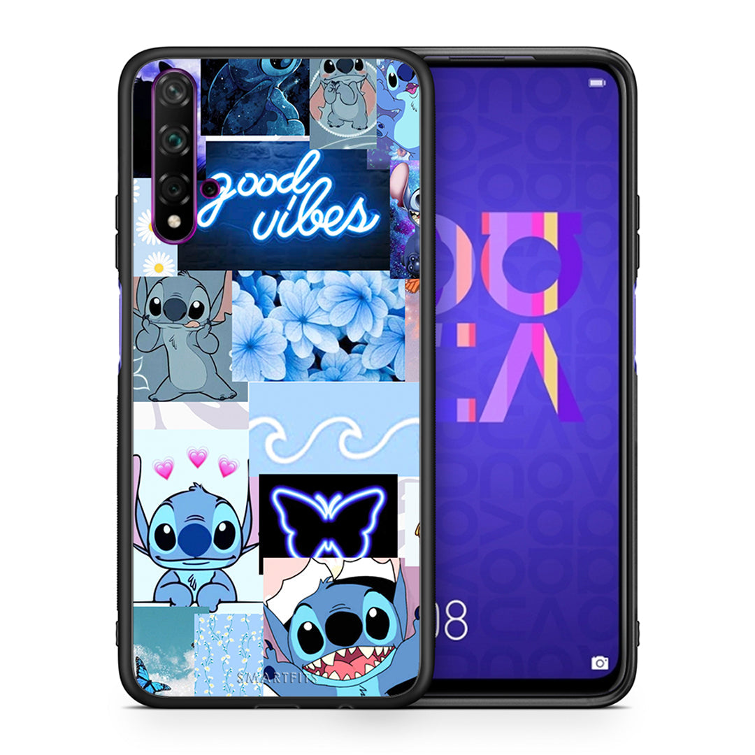 Θήκη Αγίου Βαλεντίνου Huawei Nova 5T / Honor 20 Collage Good Vibes από τη Smartfits με σχέδιο στο πίσω μέρος και μαύρο περίβλημα | Huawei Nova 5T / Honor 20 Collage Good Vibes case with colorful back and black bezels