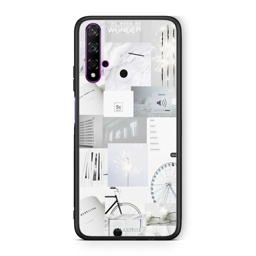 Huawei Nova 5T Collage Make Me Wonder Θήκη Αγίου Βαλεντίνου από τη Smartfits με σχέδιο στο πίσω μέρος και μαύρο περίβλημα | Smartphone case with colorful back and black bezels by Smartfits