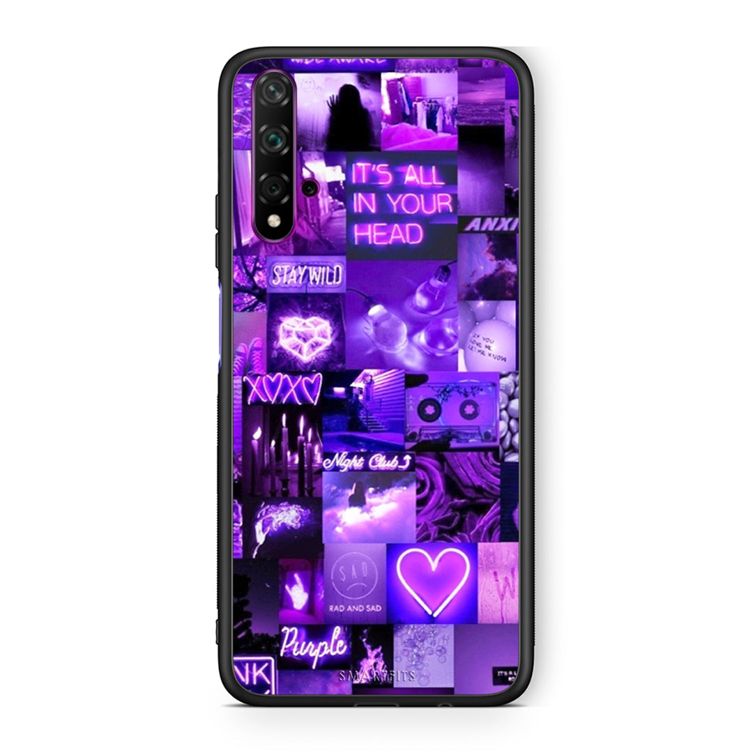 Huawei Nova 5T Collage Stay Wild Θήκη Αγίου Βαλεντίνου από τη Smartfits με σχέδιο στο πίσω μέρος και μαύρο περίβλημα | Smartphone case with colorful back and black bezels by Smartfits