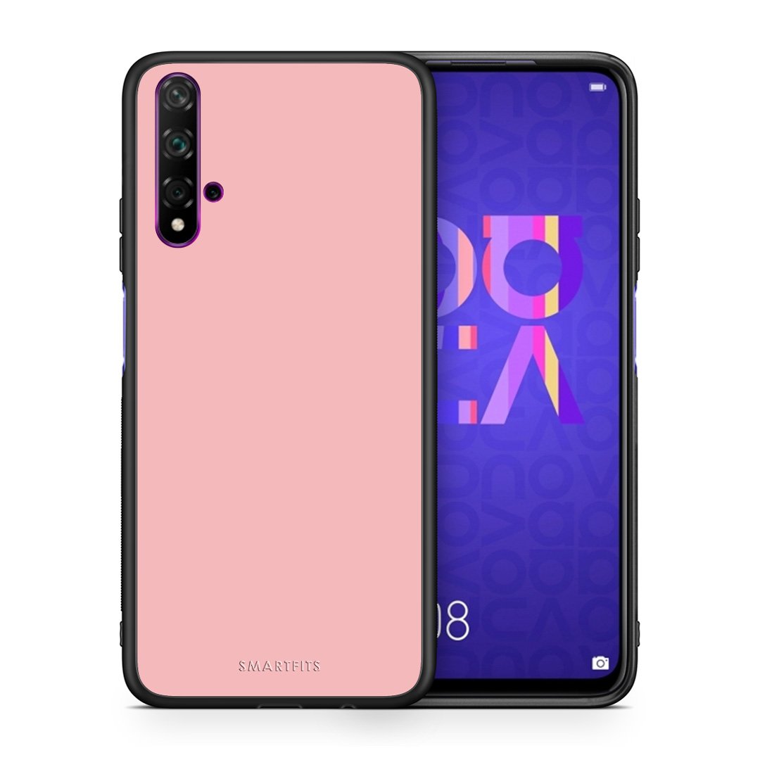 Θήκη Huawei Nova 5T/Honor 20 Nude Color από τη Smartfits με σχέδιο στο πίσω μέρος και μαύρο περίβλημα | Huawei Nova 5T/Honor 20 Nude Color case with colorful back and black bezels