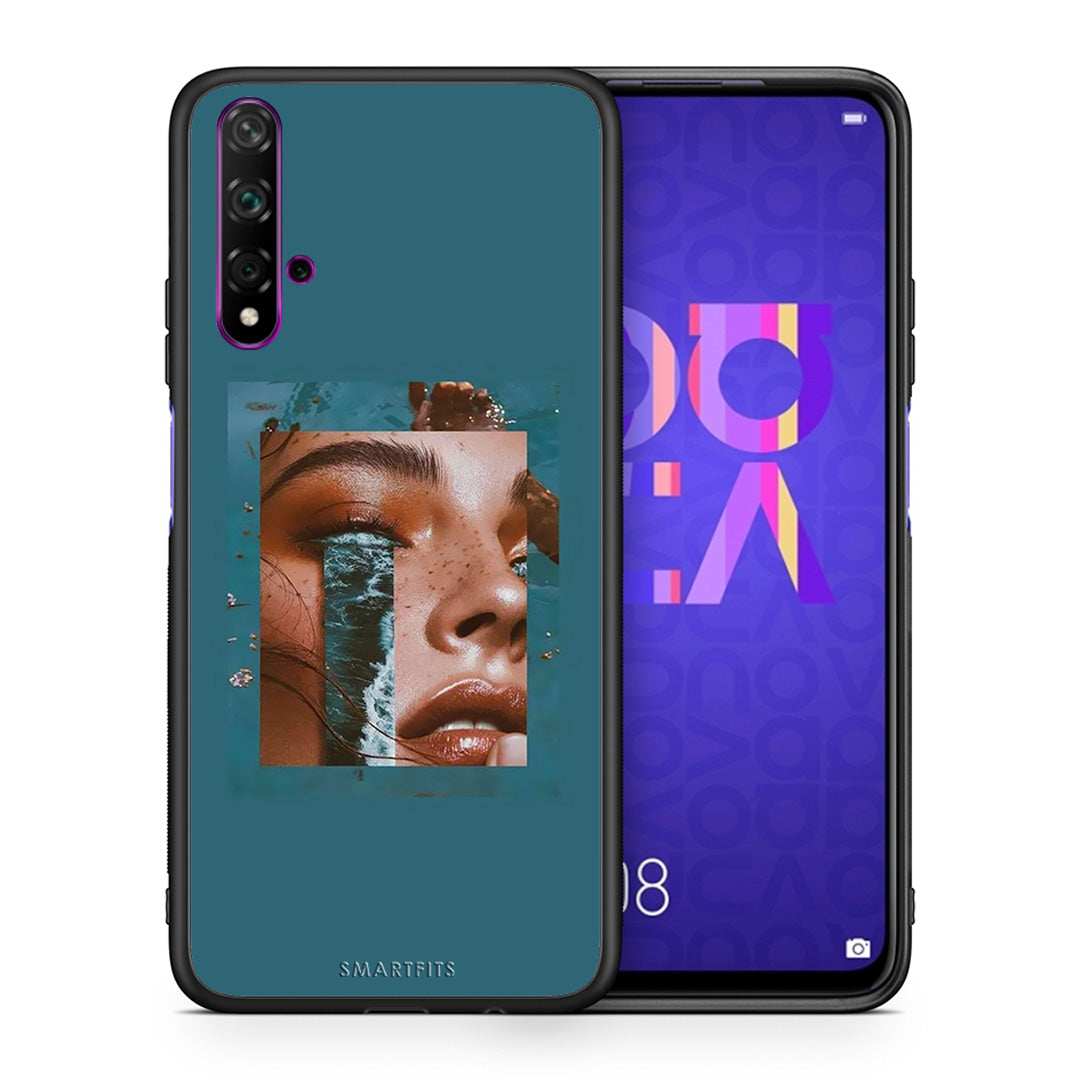 Θήκη Huawei Nova 5T/Honor 20 Cry An Ocean από τη Smartfits με σχέδιο στο πίσω μέρος και μαύρο περίβλημα | Huawei Nova 5T/Honor 20 Cry An Ocean case with colorful back and black bezels