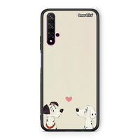 Thumbnail for Huawei Nova 5T Dalmatians Love θήκη από τη Smartfits με σχέδιο στο πίσω μέρος και μαύρο περίβλημα | Smartphone case with colorful back and black bezels by Smartfits