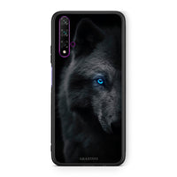 Thumbnail for Huawei Nova 5T Dark Wolf θήκη από τη Smartfits με σχέδιο στο πίσω μέρος και μαύρο περίβλημα | Smartphone case with colorful back and black bezels by Smartfits