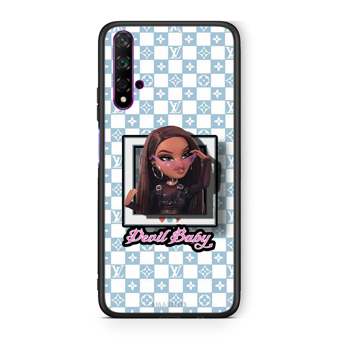Huawei Nova 5T Devil Baby Θήκη Αγίου Βαλεντίνου από τη Smartfits με σχέδιο στο πίσω μέρος και μαύρο περίβλημα | Smartphone case with colorful back and black bezels by Smartfits