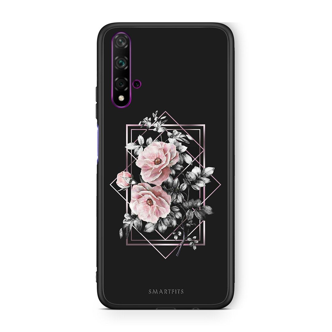 4 - Huawei Nova 5T Frame Flower case, cover, bumper