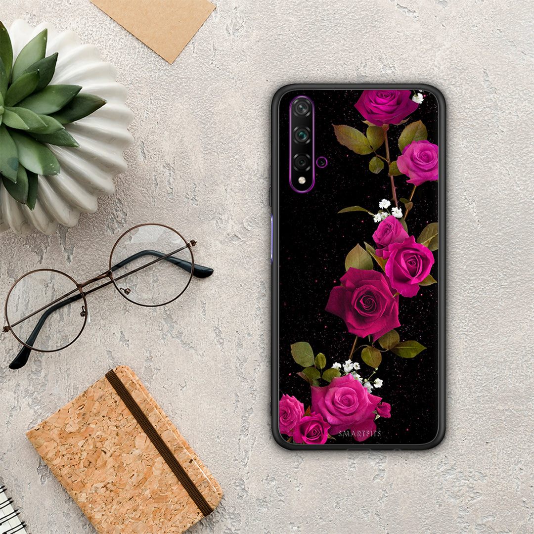 Flower Red Roses - Huawei Nova 5T / Honor 20 θήκη