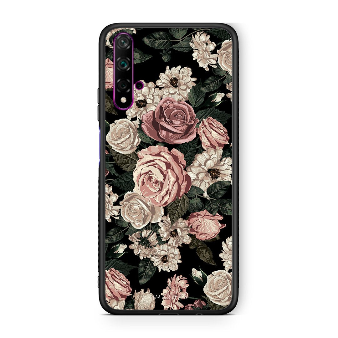 4 - Huawei Nova 5T Wild Roses Flower case, cover, bumper