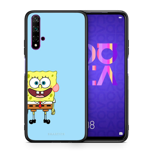 Θήκη Huawei Nova 5T/Honor 20 Friends Bob από τη Smartfits με σχέδιο στο πίσω μέρος και μαύρο περίβλημα | Huawei Nova 5T/Honor 20 Friends Bob case with colorful back and black bezels