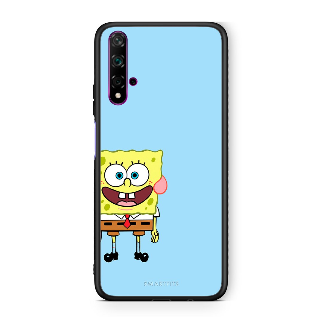 Huawei Nova 5T Friends Bob θήκη από τη Smartfits με σχέδιο στο πίσω μέρος και μαύρο περίβλημα | Smartphone case with colorful back and black bezels by Smartfits