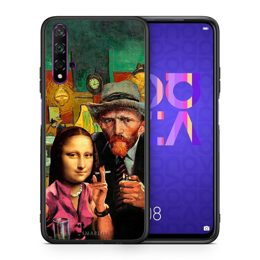 Θήκη Huawei Nova 5T/Honor 20 Funny Art από τη Smartfits με σχέδιο στο πίσω μέρος και μαύρο περίβλημα | Huawei Nova 5T/Honor 20 Funny Art case with colorful back and black bezels