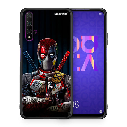 Θήκη Huawei Nova 5T/Honor 20 Funny Guy από τη Smartfits με σχέδιο στο πίσω μέρος και μαύρο περίβλημα | Huawei Nova 5T/Honor 20 Funny Guy case with colorful back and black bezels