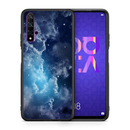 Θήκη Huawei Nova 5T/Honor 20 Blue Sky Galaxy από τη Smartfits με σχέδιο στο πίσω μέρος και μαύρο περίβλημα | Huawei Nova 5T/Honor 20 Blue Sky Galaxy case with colorful back and black bezels