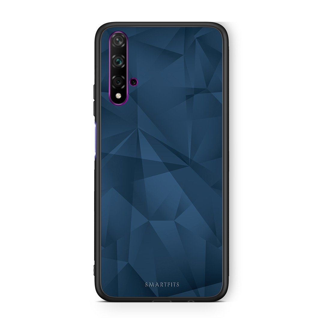 39 - Huawei Nova 5T  Blue Abstract Geometric case, cover, bumper