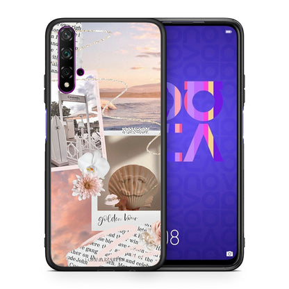 Θήκη Αγίου Βαλεντίνου Huawei Nova 5T / Honor 20 Golden Hour από τη Smartfits με σχέδιο στο πίσω μέρος και μαύρο περίβλημα | Huawei Nova 5T / Honor 20 Golden Hour case with colorful back and black bezels