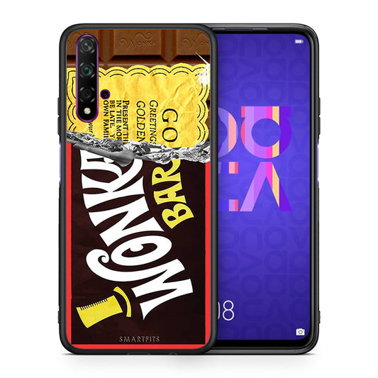 Θήκη Huawei Nova 5T/Honor 20 Golden Ticket από τη Smartfits με σχέδιο στο πίσω μέρος και μαύρο περίβλημα | Huawei Nova 5T/Honor 20 Golden Ticket case with colorful back and black bezels