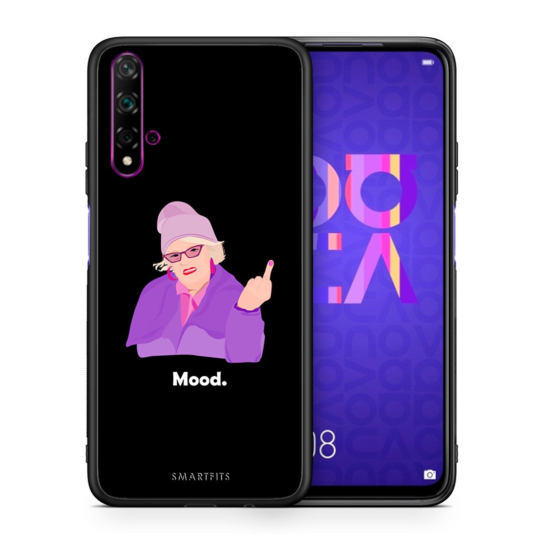 Θήκη Huawei Nova 5T/Honor 20 Grandma Mood Black από τη Smartfits με σχέδιο στο πίσω μέρος και μαύρο περίβλημα | Huawei Nova 5T/Honor 20 Grandma Mood Black case with colorful back and black bezels