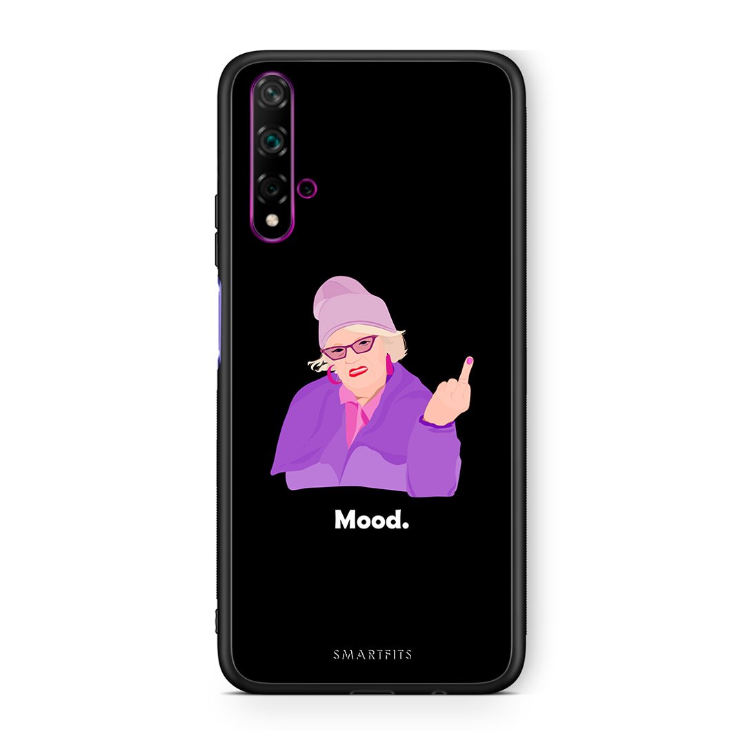 Huawei Nova 5T Grandma Mood Black θήκη από τη Smartfits με σχέδιο στο πίσω μέρος και μαύρο περίβλημα | Smartphone case with colorful back and black bezels by Smartfits