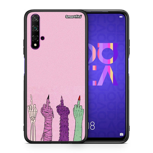 Θήκη Huawei Nova 5T / Honor 20 Halloween Be A Lady από τη Smartfits με σχέδιο στο πίσω μέρος και μαύρο περίβλημα | Huawei Nova 5T / Honor 20 Halloween Be A Lady case with colorful back and black bezels