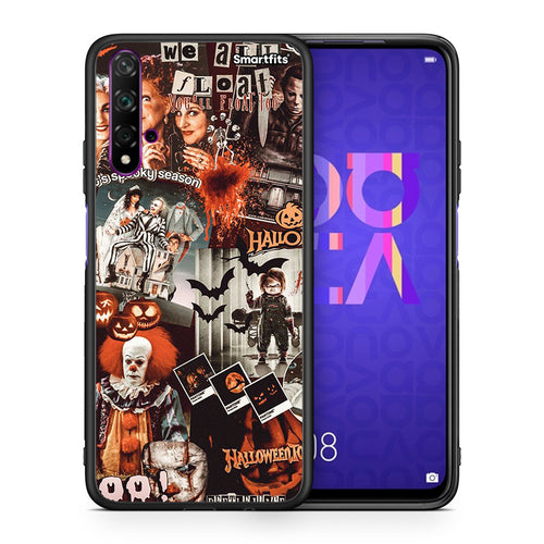 Θήκη Huawei Nova 5T / Honor 20 Halloween Spooky Season από τη Smartfits με σχέδιο στο πίσω μέρος και μαύρο περίβλημα | Huawei Nova 5T / Honor 20 Halloween Spooky Season case with colorful back and black bezels