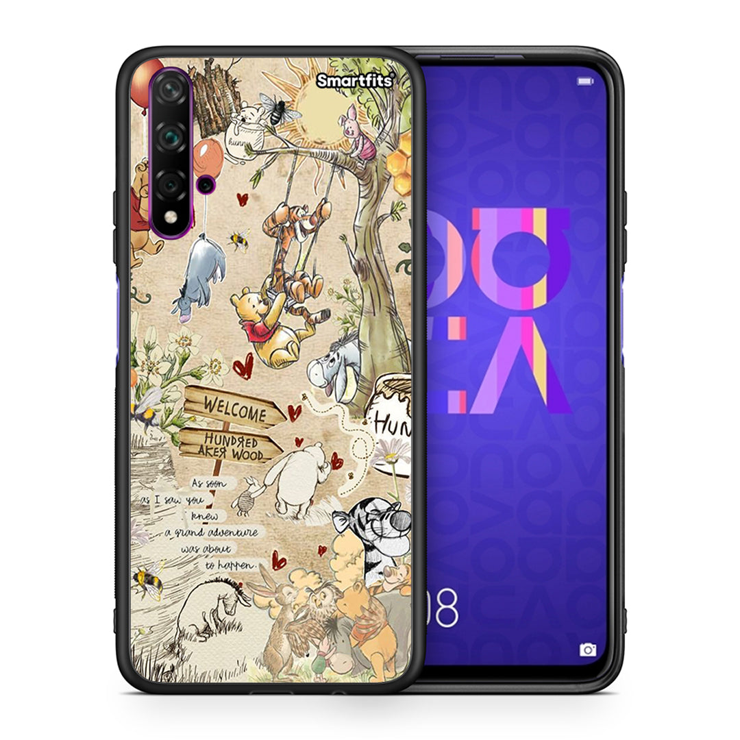 Θήκη Huawei Nova 5T/Honor 20 Happy Friends από τη Smartfits με σχέδιο στο πίσω μέρος και μαύρο περίβλημα | Huawei Nova 5T/Honor 20 Happy Friends case with colorful back and black bezels