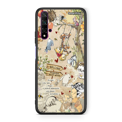 Huawei Nova 5T Happy Friends θήκη από τη Smartfits με σχέδιο στο πίσω μέρος και μαύρο περίβλημα | Smartphone case with colorful back and black bezels by Smartfits