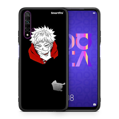 Θήκη Huawei Nova 5T/Honor 20 Itadori Anime από τη Smartfits με σχέδιο στο πίσω μέρος και μαύρο περίβλημα | Huawei Nova 5T/Honor 20 Itadori Anime case with colorful back and black bezels