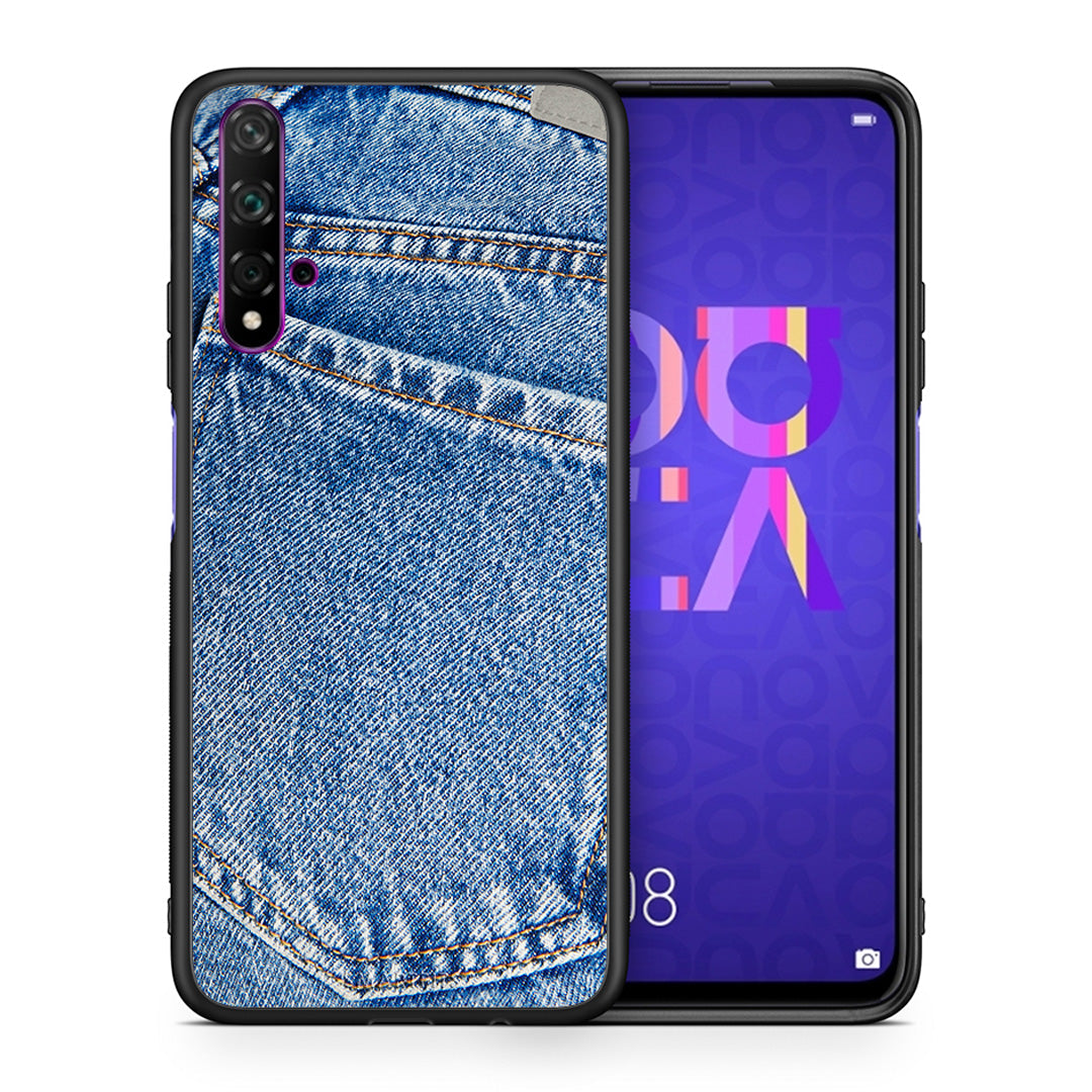 Θήκη Huawei Nova 5T/Honor 20 Jeans Pocket από τη Smartfits με σχέδιο στο πίσω μέρος και μαύρο περίβλημα | Huawei Nova 5T/Honor 20 Jeans Pocket case with colorful back and black bezels