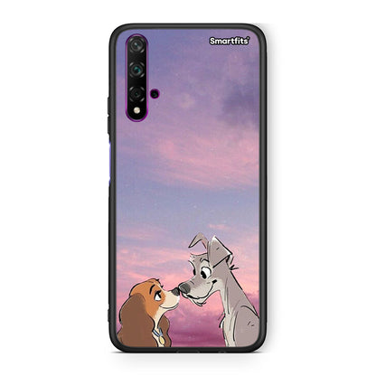 Huawei Nova 5T Lady And Tramp θήκη από τη Smartfits με σχέδιο στο πίσω μέρος και μαύρο περίβλημα | Smartphone case with colorful back and black bezels by Smartfits