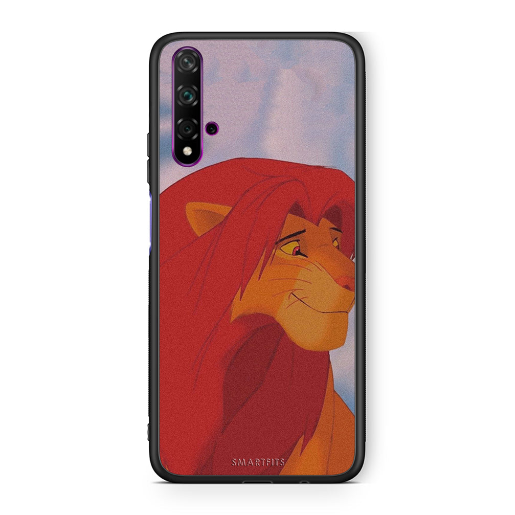 Huawei Nova 5T Lion Love 1 Θήκη Αγίου Βαλεντίνου από τη Smartfits με σχέδιο στο πίσω μέρος και μαύρο περίβλημα | Smartphone case with colorful back and black bezels by Smartfits