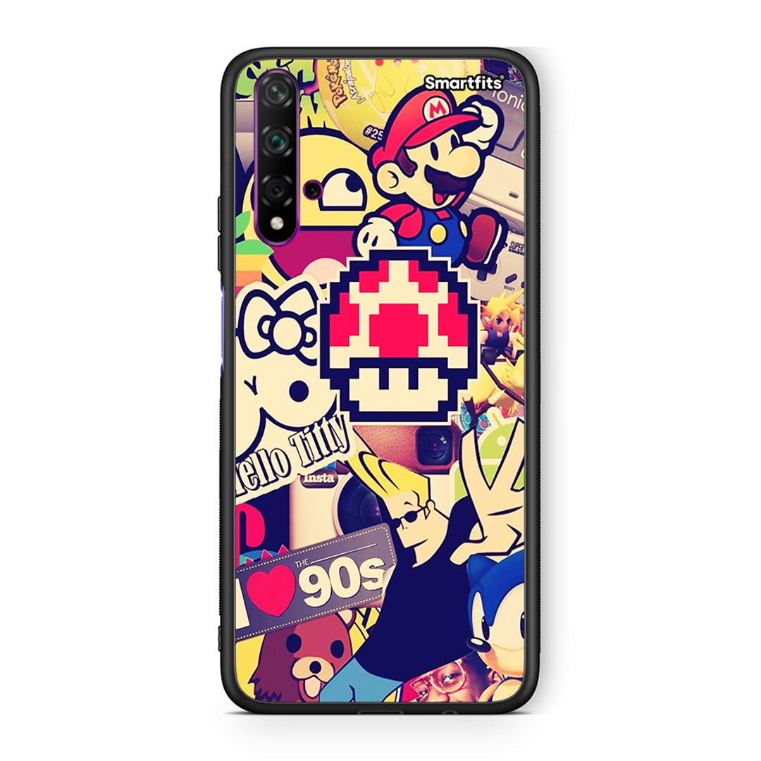 Huawei Nova 5T Love The 90s θήκη από τη Smartfits με σχέδιο στο πίσω μέρος και μαύρο περίβλημα | Smartphone case with colorful back and black bezels by Smartfits